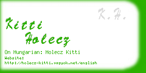 kitti holecz business card